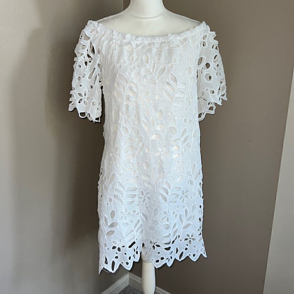 Pretty Garden Cutout Lace Dress!